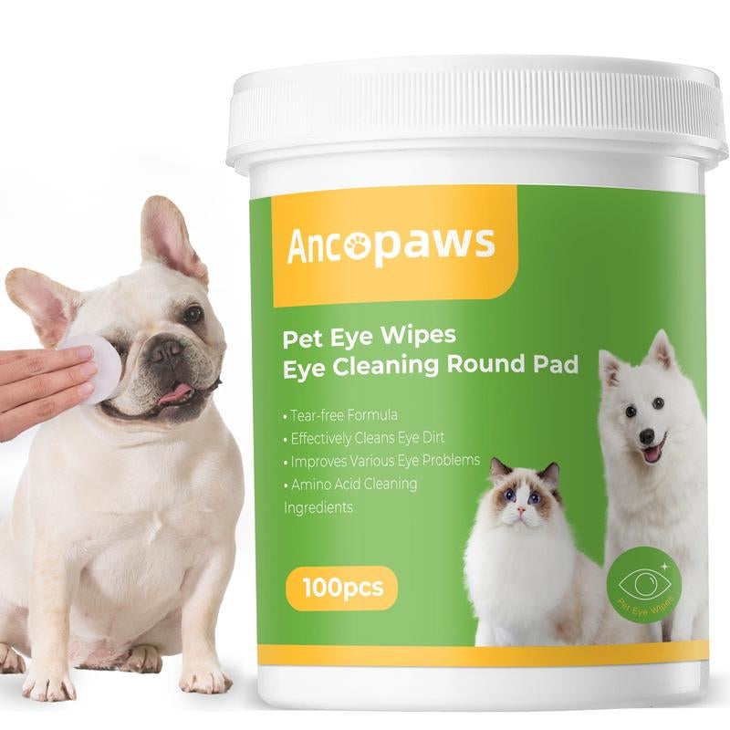 Ancopaws Pets: Aloe-Scented Eye Cleaning & Soothing Finger Wipes - Dog Supplies & Grooming