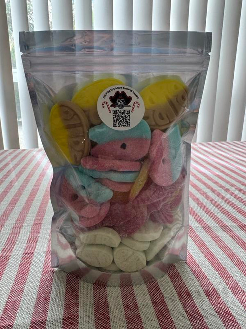 Banana Bubs Mix Bag (1 Lb) - Swedish Candy - BUBS Banana Caramel Ovals, Bubs Dizzy Skulls, Bubs Giant Sour Skulls & Bubs Fruity Pear Ovals, Bonbon Sweet & Sour Snack Sugar