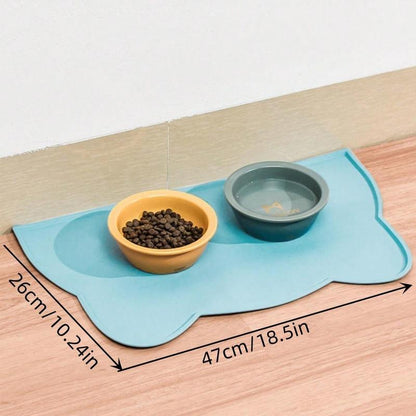 Cartoon Design Pet Placemat, anti Slip anti Spill Pets Feeding Mat, Waterproof Pets Dining Mat Pets Drinking Placemat, Pet Supplies Cat Accessories