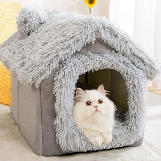 Warm Pet House, Soft Pets Mat for Small Cats, Washable Cat House for All Seasons Sleeping, Indoor Pet House for Small Pets, Pets Supplies