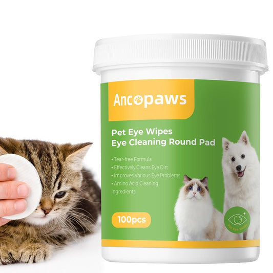 Ancopaws Pets: Aloe-Scented Eye Cleaning & Soothing Finger Wipes - Dog Supplies & Grooming