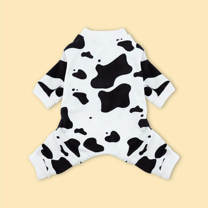 Cow Pattern Pet Pajama, Cute Pet Clothes, Comfortable Costumes Pet Sleepwear for Small Medium Large Dogs